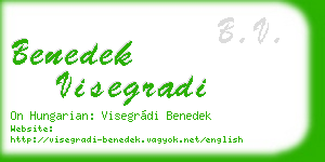 benedek visegradi business card