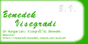 benedek visegradi business card